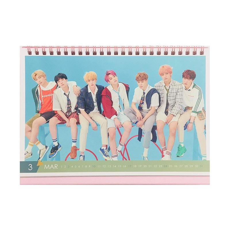 BTS Goods Bangtan Boys 2019-2020 PHOTO DESK CALENDAR Double Sided Calendar New