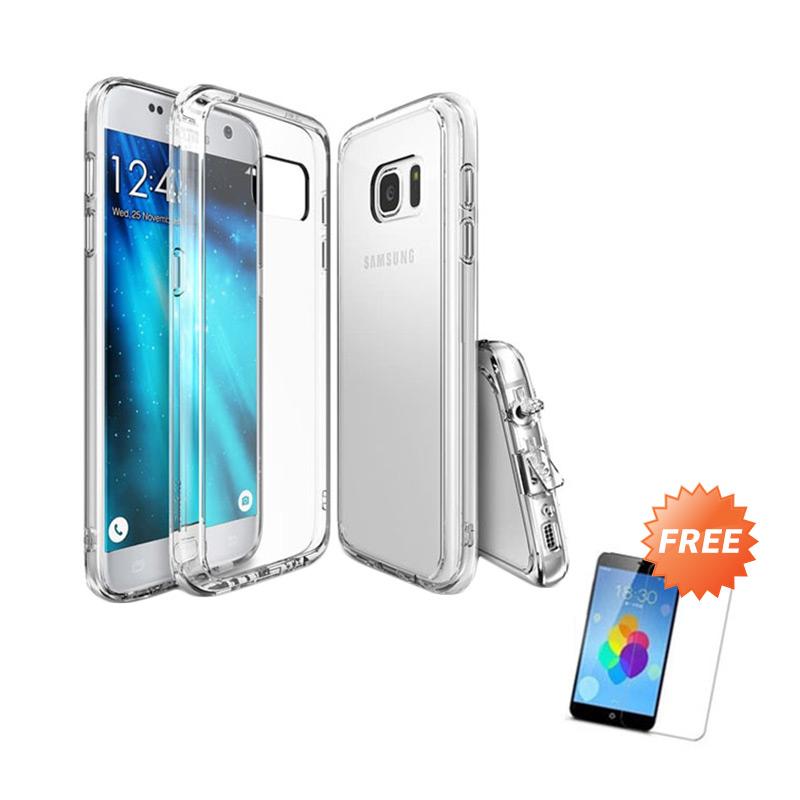 oem fuze case transparant casing for samsung galaxy s7 flat g930 5 1 inch clear free tempered glass