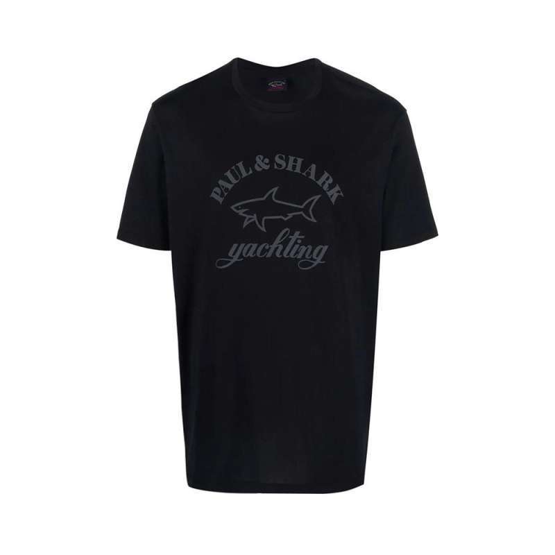 Shark Logo Print T-Shirt Black - XS 