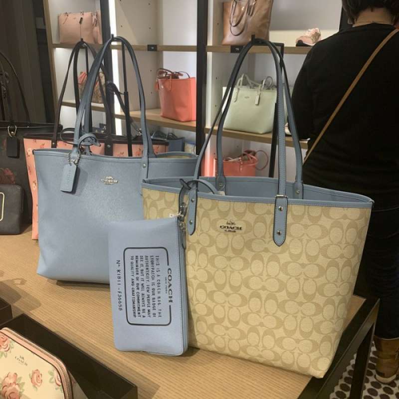 coach reversible tote brown