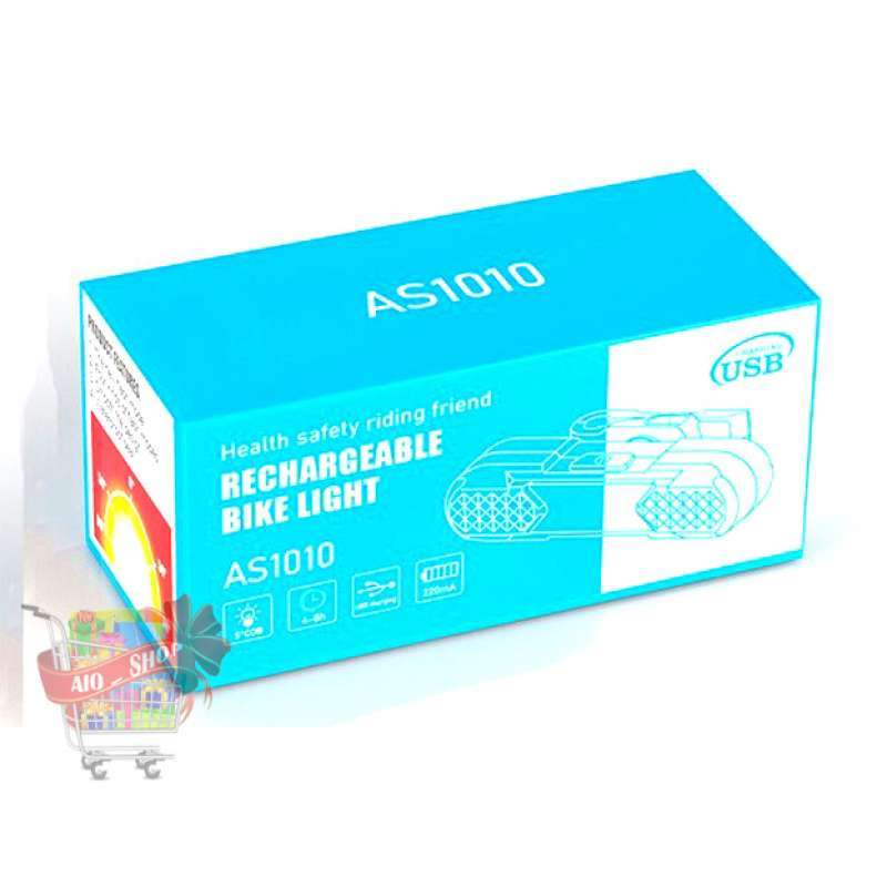 As1010 rechargeable online bike light