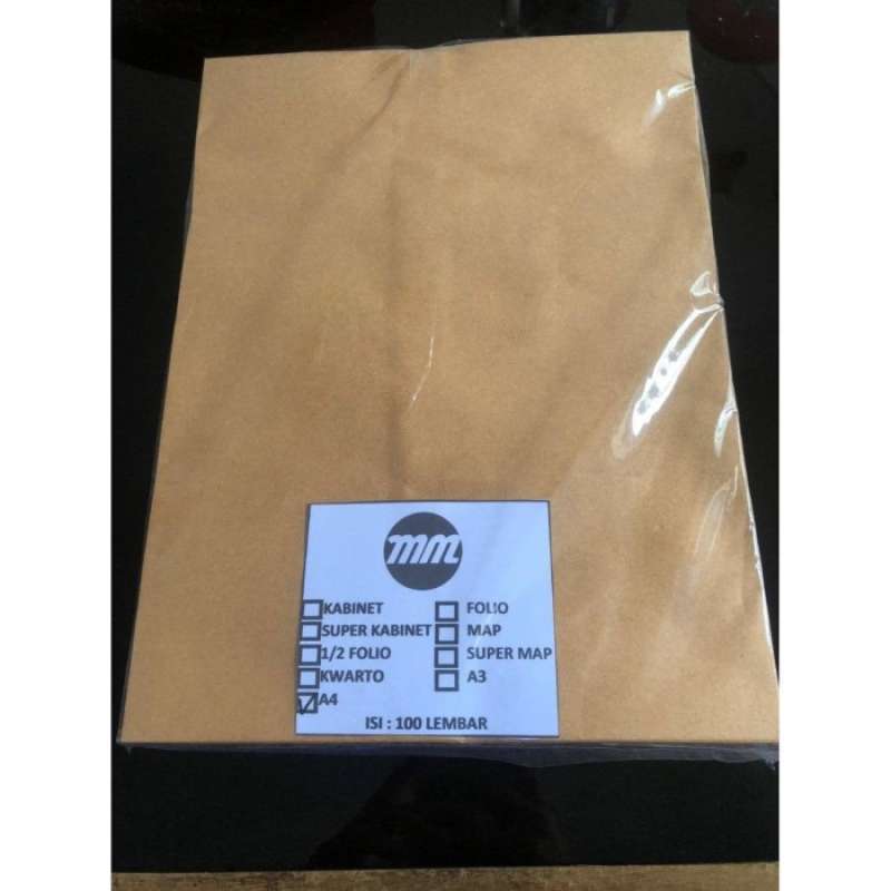 Gratis Ongkir Amplop Coklat Mm 80Gr Ukuran A4 (Isi 100 Lembar)