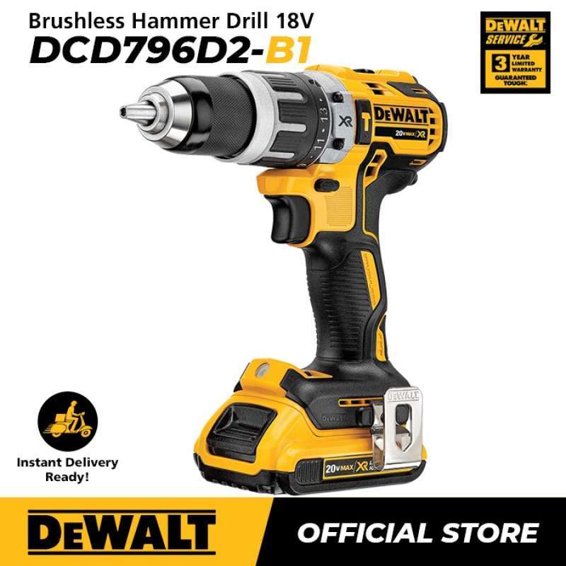 Dewalt dcd796d2 20v on sale max bl hammer drill