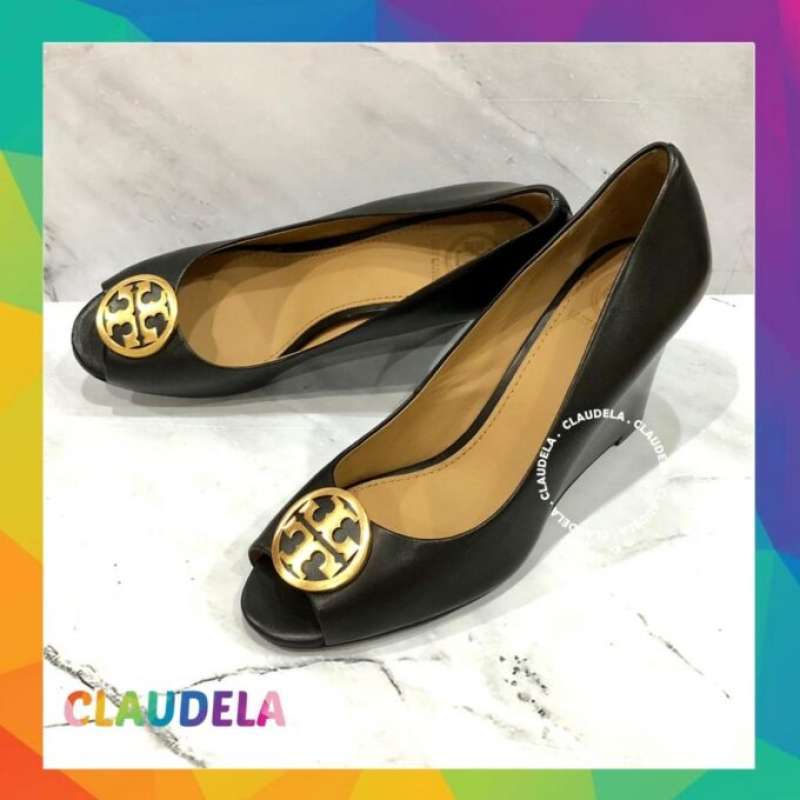 Tory burch wedges peep toe 2025