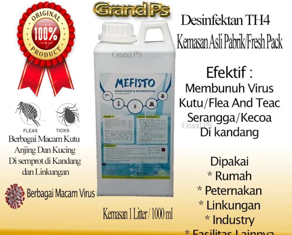 Jual Cairan Desinfektan Mefisto 1000 ml kutu serangga virus ...