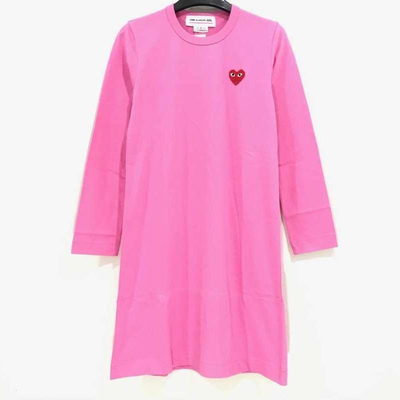 Pink Garcons Play Comme De Garcons CDG Play Stripes Long Sleeve T