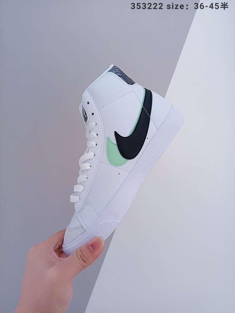 nike blazer mid white black volt
