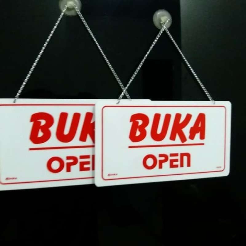 Promo Gratis Ongkir Sign Label Buka Tutup Sign Board Acrylic ...