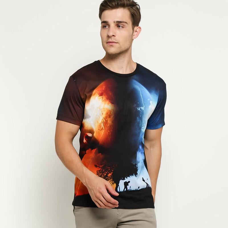 Jual Spear Printing 3d Motif Bumi Casual T Shirt Pria Sr08 Online Desember 2020 Blibli