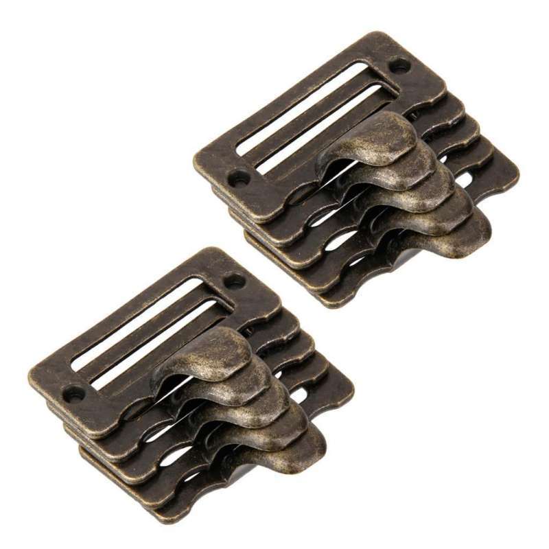 Jual 10pcs Antique Brass Drawer Label Pulls Cabinet Frame ...