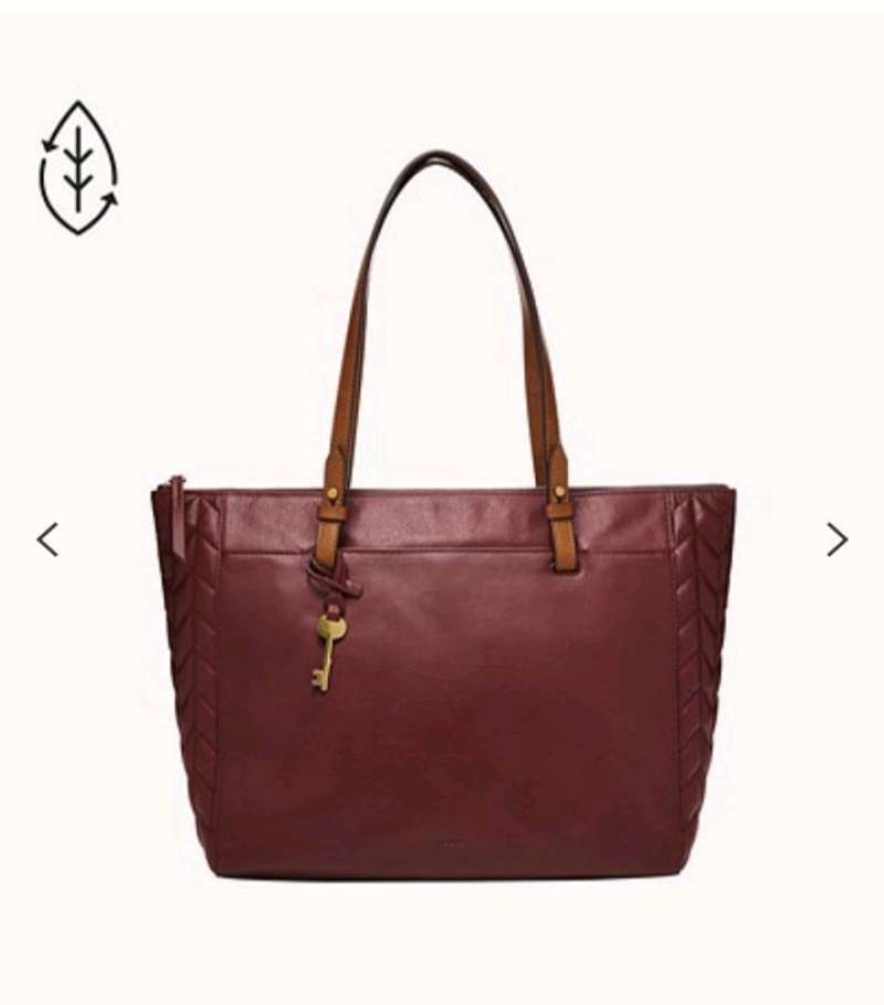 Promo Fossil Rachel Tote Maroon Leather ZB1652609 Diskon 61 di