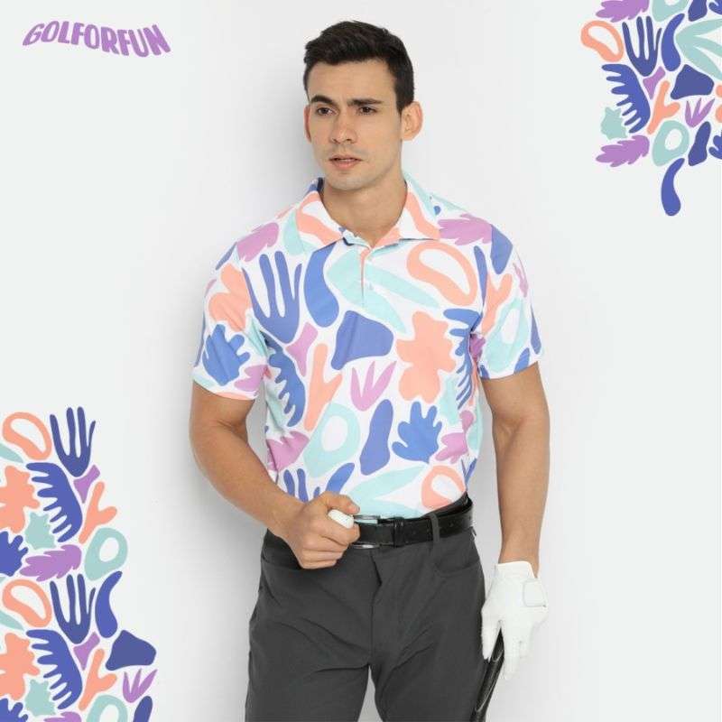 CORAL REEF GOLF POLO SHIRT FOR MEN GFF 