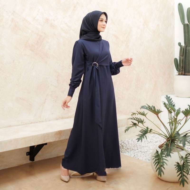 Jual Baju Gamis Elegan Muslim Wanita Kekinian Dress Lengan Kancing Muslimah  Terbaru Kekinian Baju Muslim Wanita Casual Kondangan Terlaris - Luna Dress  Di Seller Lokal Fashion12 - Kenanga, Kota Tangerang | Blibli