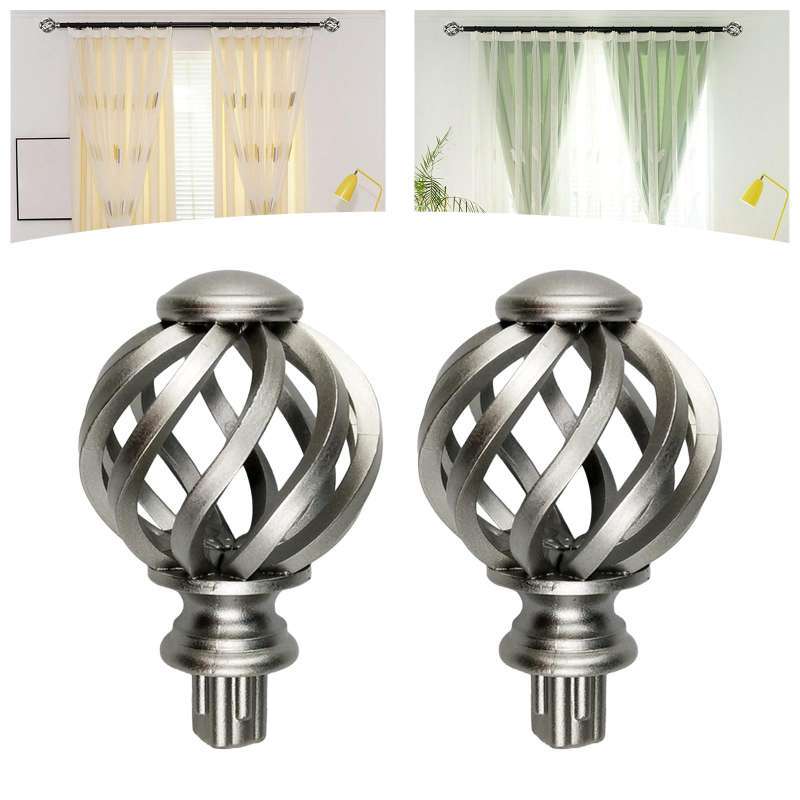 Promo 2 Pieces Curtain Rod Finials 3/4 inch Replacement for Room Living  Room Silver Hollow Out Diskon 33% di Seller Homyl - China | Blibli