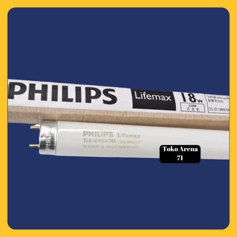 PHILIPS Lampu Neon TL D TLD 18W 54 18W 18 WATT LAMPU NEON 60 CM