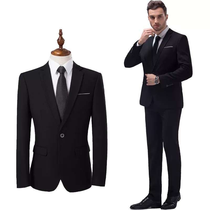 SETELAN JAS PRIA SEMI FORMAL 2IN1 EXCLUSIVE FORMAL BLACK SLIMFIT