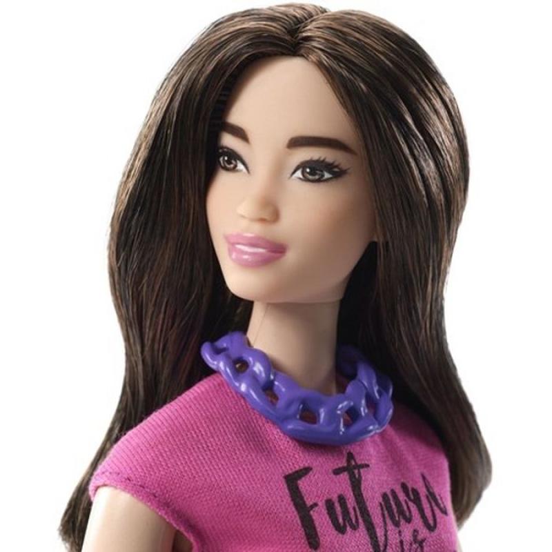 Jual Barbie Fashionistas Series 98 Curvy Long Dark Waves Doll