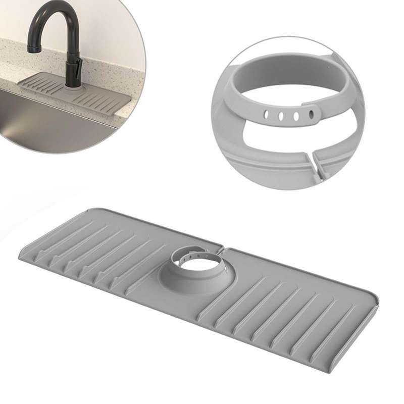 Promo Silicone Kitchen Sink Splash Guard Drain Pad Countertop ...