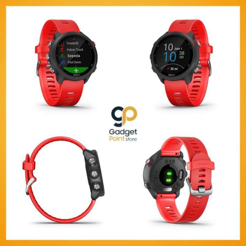 Jual Garmin Forerunner FR 245 FR245 Music Black Aqua Lava Red