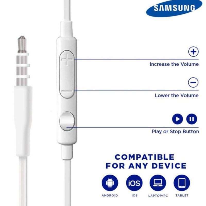 Jual HEADSET EARPHONE SAMSUNG GALAXY A71 A21S M31 ORIGINAL 100