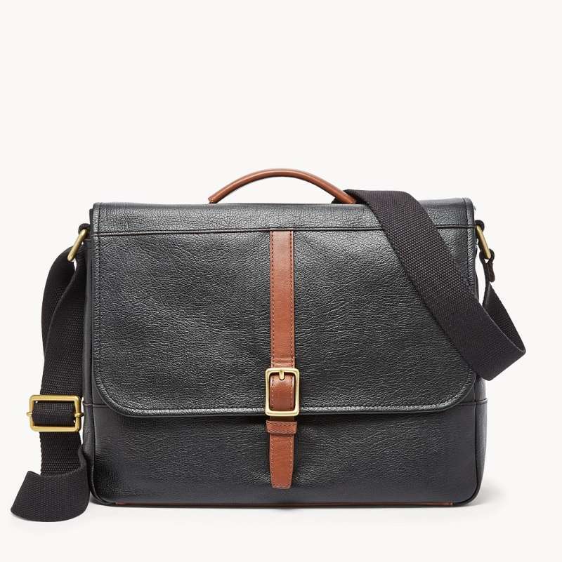 Promo Tas Pria Fossil Evan Commuter Black SBG1212001 Diskon