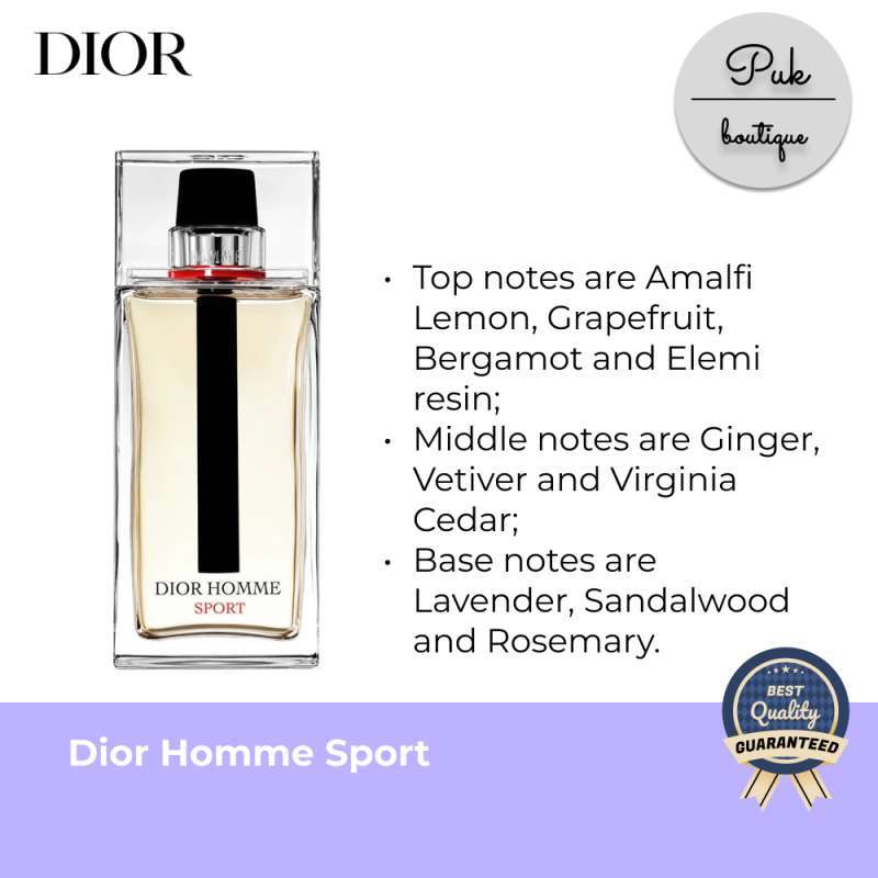 Dior homme deals sport notes