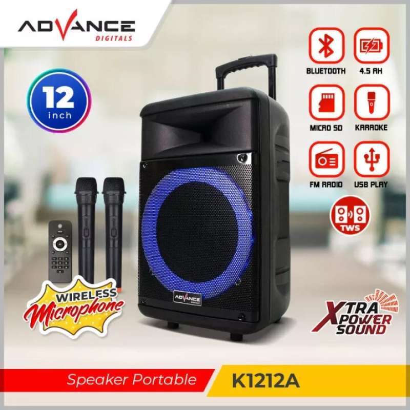Jual Speaker Portable Meeting Advance K1212 K 1212A 12 Free 2Mic