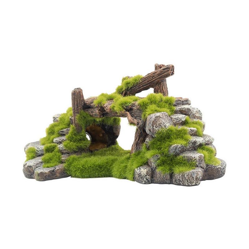 Jual H Ikea Aquarium Decoration Mountain View Fish Tank Decor