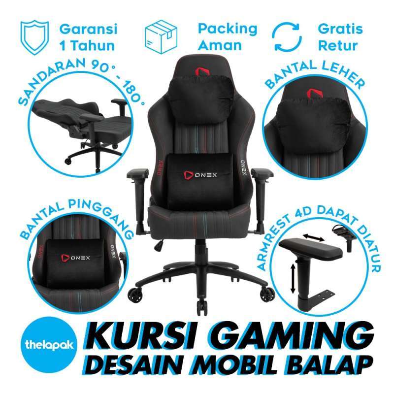 Jual Kursi Gaming ONEX FT700 Premium Quality Gaming Chair Bangku
