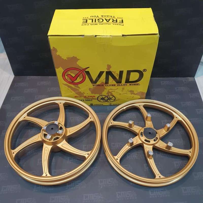 Jual Velg Velek Racing Vnd Six Star Ring 17 Honda Sonic Gold Matte