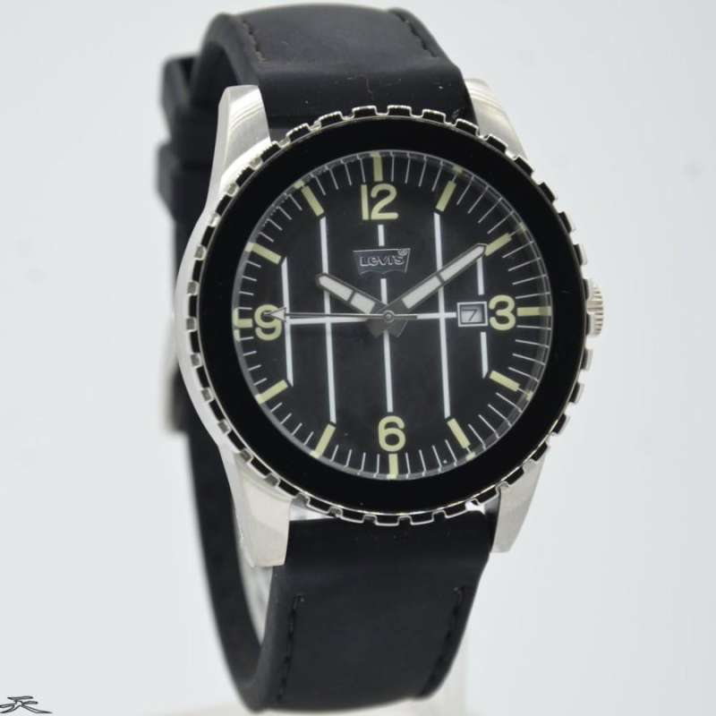 Jual LEVIS LTJ0501 Jam Tangan Pria Rubber Original Black di
