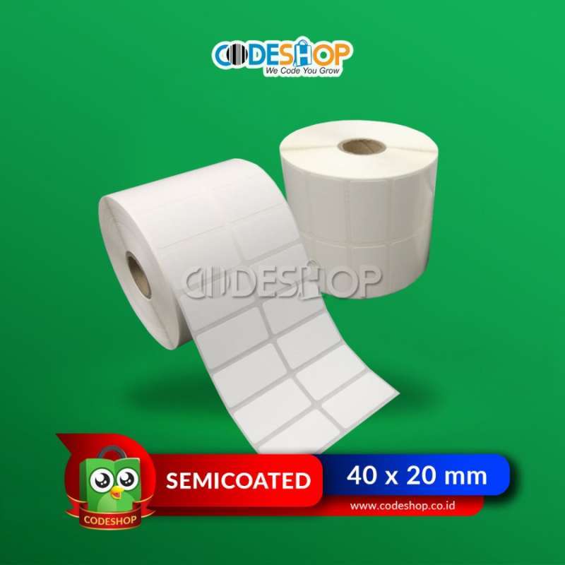 Jual Label Stiker Barcode Semicoated 40 x 20 mm 2 Line di ...