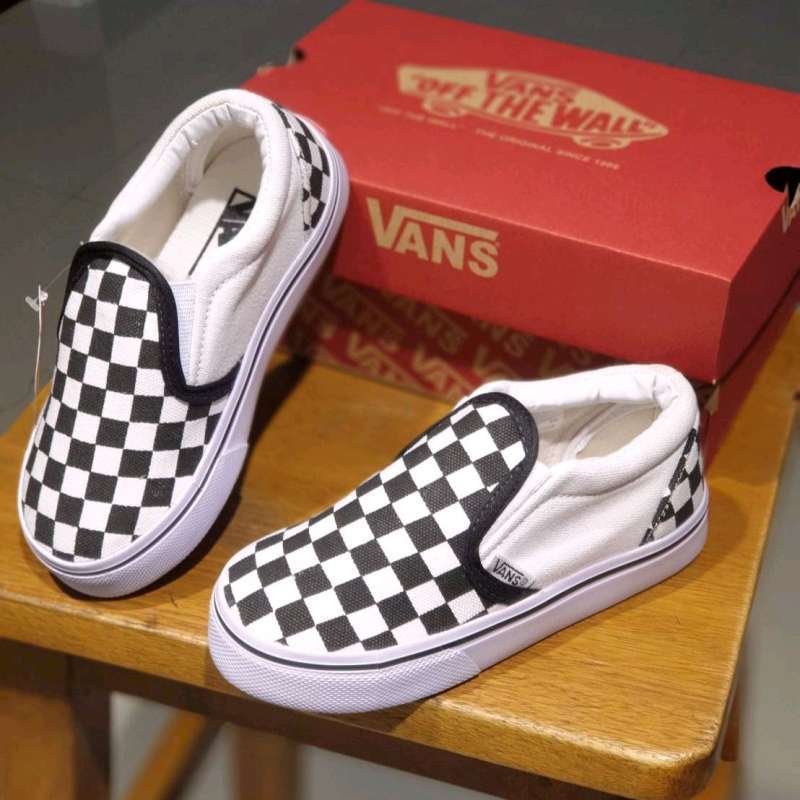 Jual Sepatu Anak Vans Slip On Hitam Putih Sepatu Anak Laki Laki