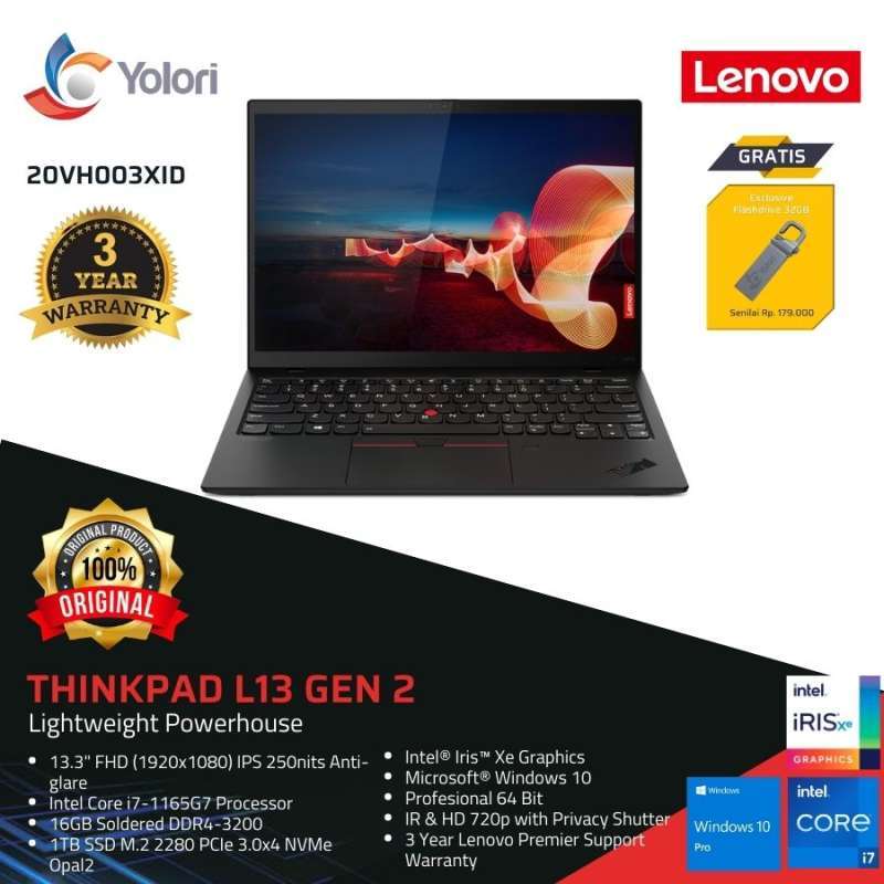 Jual Lenovo Thinkpad L13 Gen 2 [i7-1165g7, 16gb, 1tb Ssd Jual Lenovo Thinkpad L13 Gen 2 [i7-1165g7, 16gb, 1tb Ssd