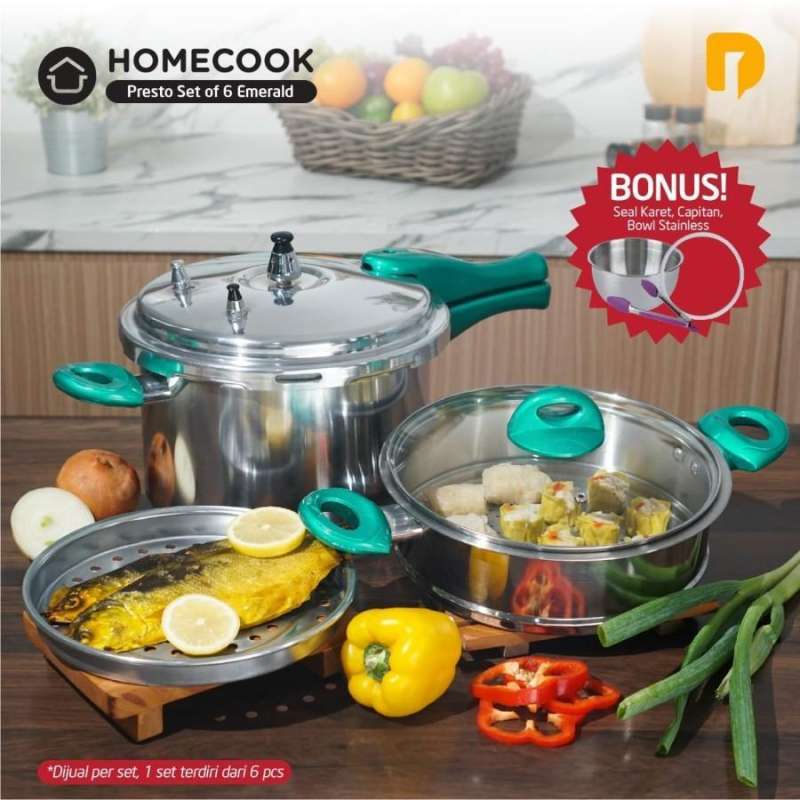 Jual Panci Presto Homecook Presto Set Of Emerald Di Seller