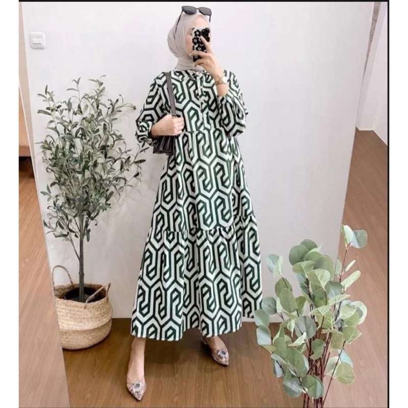 knee length dresses for ladies Floral Rayon Midi Dress – Abi+Ari main image 1