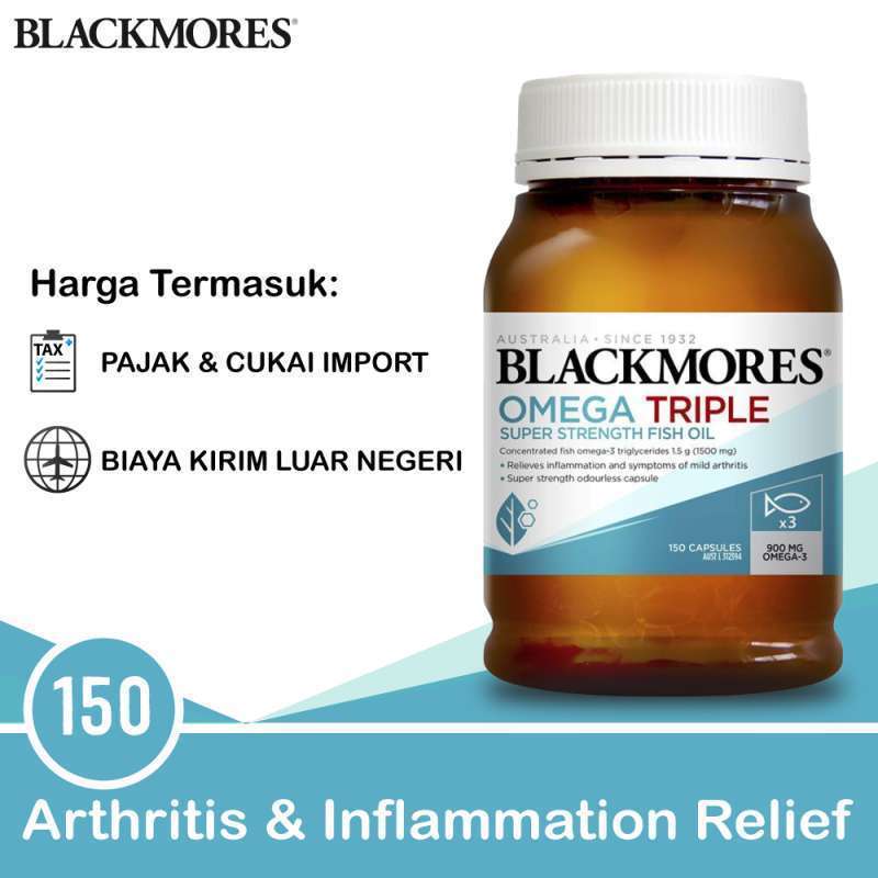 Promo Blackmores Omega Triple Concentrated Fish Oil Multivitamin 150 Kapsul Diskon 42 Di Seller Batantaid Kebon Jeruk Kota Jakarta Barat Blibli