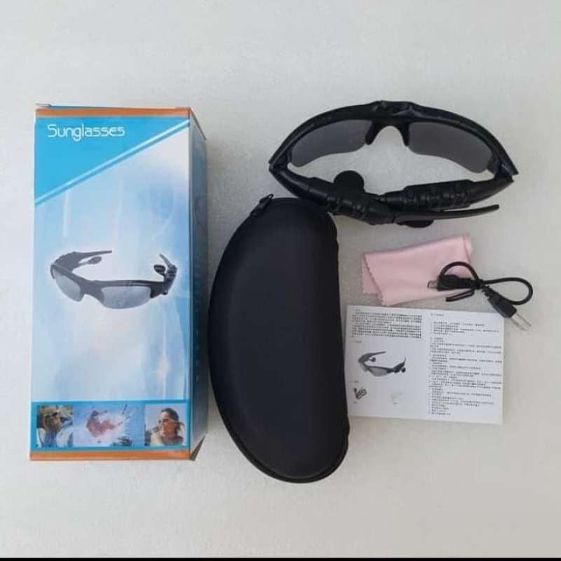 Jual Spy Sunglasses With Bluetooth Kacamata Mp3-hitam Di Seller