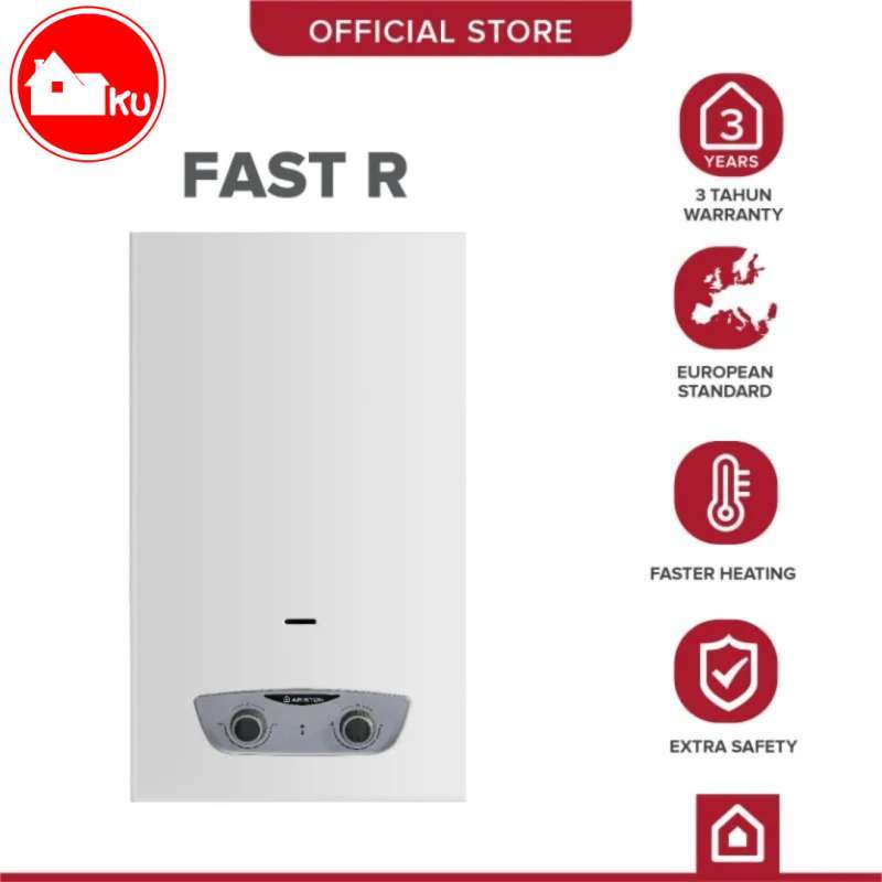 Ariston Fast R Gas Water Heater Instant Pemanas Air