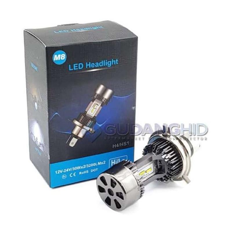 lampu led motor eti h4 hs1 hi lo 30w ac dc lebih terang dari tyto m4a