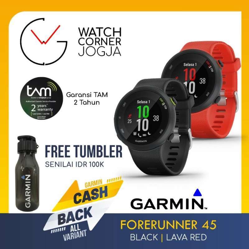 Jual Garmin Forerunner 45 GPS Original Smartwatch GARANSI RESMI