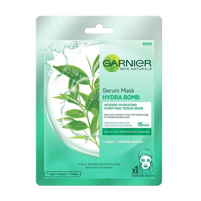 Jual Garnier Serum Mask Sheet Hydra Bomb Green Tea Masker Wajah Online Desember 2020 Blibli