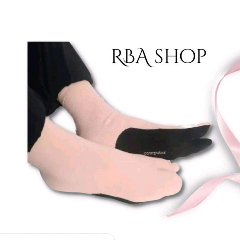 Kaos Kaki Jempol Muslimah Cokelat Telapak Hitam