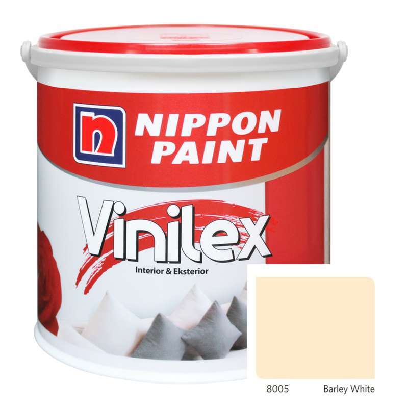 nippon paint vinilex 8005 cat tembok barley white 5 kg