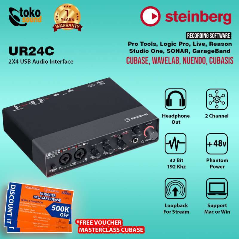 Jual Steinberg Ur24c - 2in/4out USB-C Audio Interface 32-bit