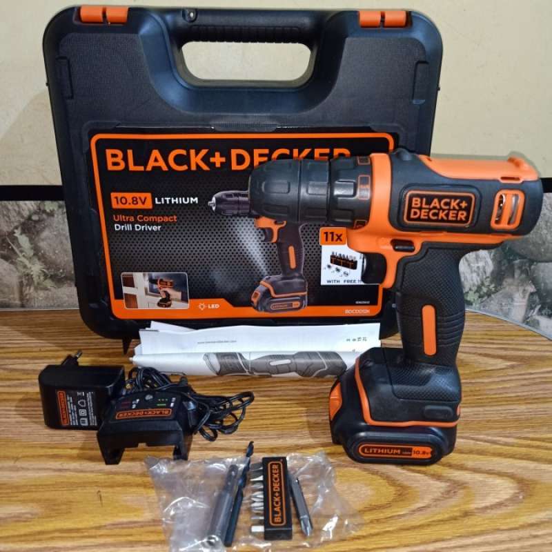 Promo Black Decker BDCDD12 Cordless Drill Driver Bor Baterai 10.8V