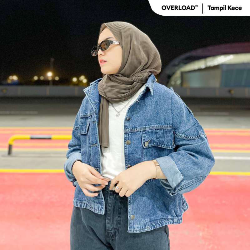 Jeans Crop Fashion Jaket Jeans Hijab Mix And Match Jaket Jeans - Main Image