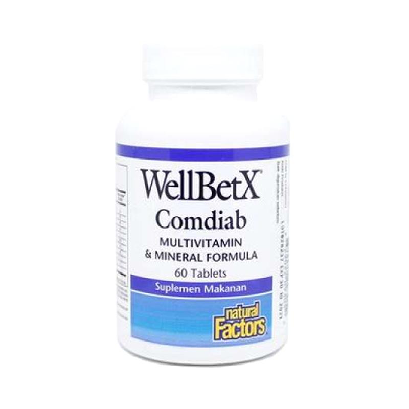 Jual Natural Factors Wellbetx Comdiab Multivitamin And ...
