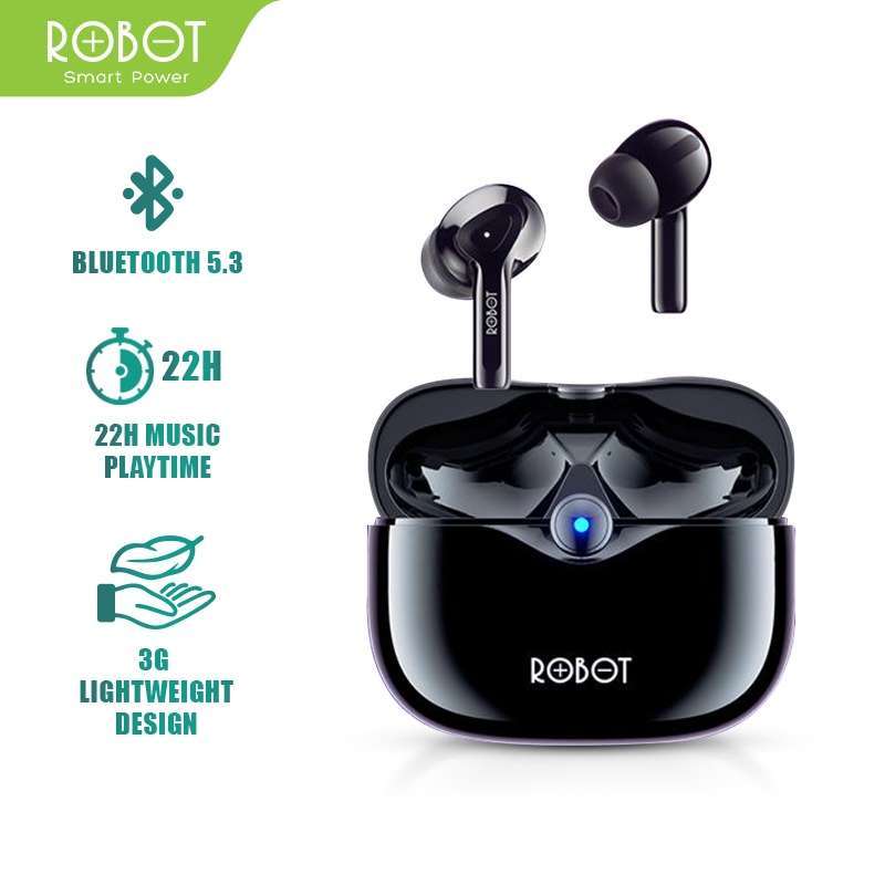 Robot TWS Wireless Earphone Airbuds T30 Original BT True Wireless  Headset Bluetooth Earbuds