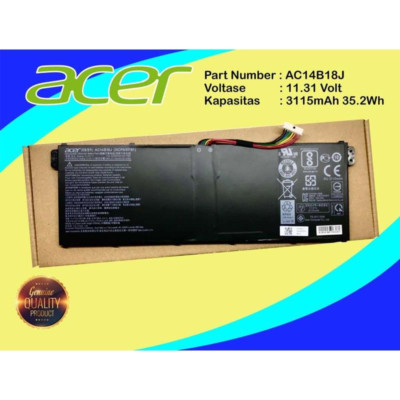 Jual Acer Baterai Laptop Series Ac14b18j For Acer Aspire 3 A315 51 A315 53g Aspire R13 R7 371t Original Online November 2020 Blibli Com